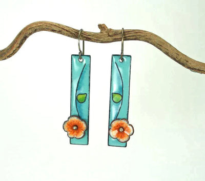 Caravanas de Esmalte Floral