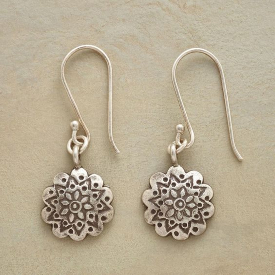 Caravanas Vintage Mandala en Plata