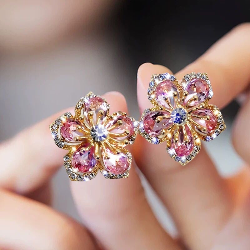 Caravanas de Zirconio Multicolor en Plata