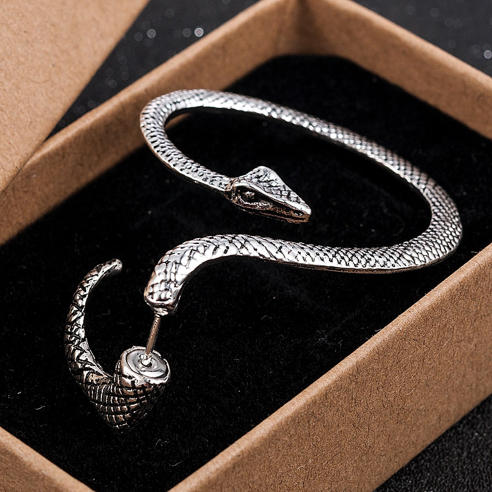 Caravanas de Serpiente en Plata 925