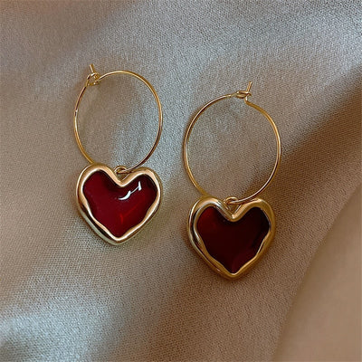 Caravanas Corazoncitos Rojos