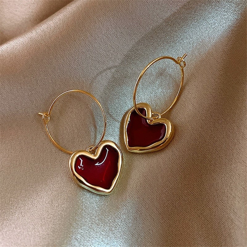 Caravanas Corazoncitos Rojos