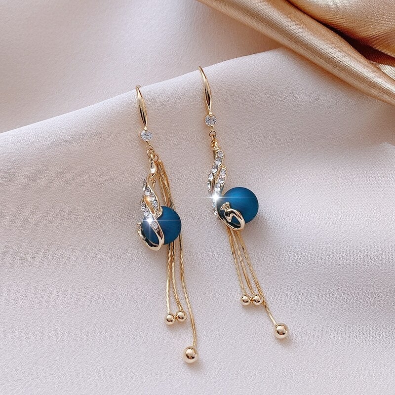 Caravanas Festivos con Perlas Azules