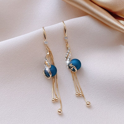Caravanas Festivos con Perlas Azules