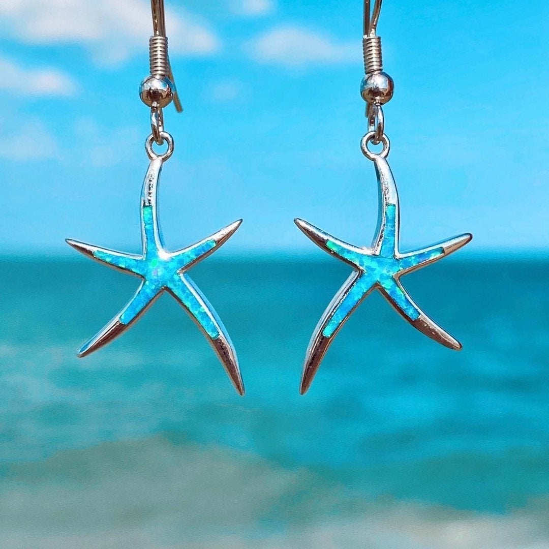 Caravanas Estrella de Mar en Ópalo y Plata