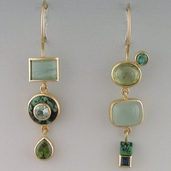 Caravanas Colgantes Verdes Vintage