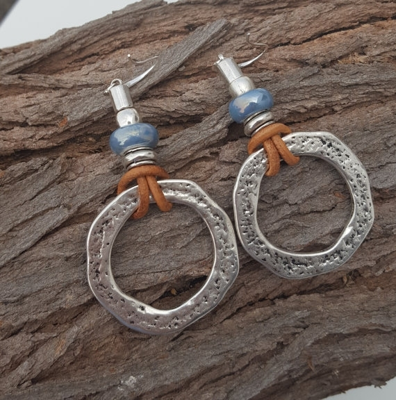 Caravanas Vintage de Circulo en Plata