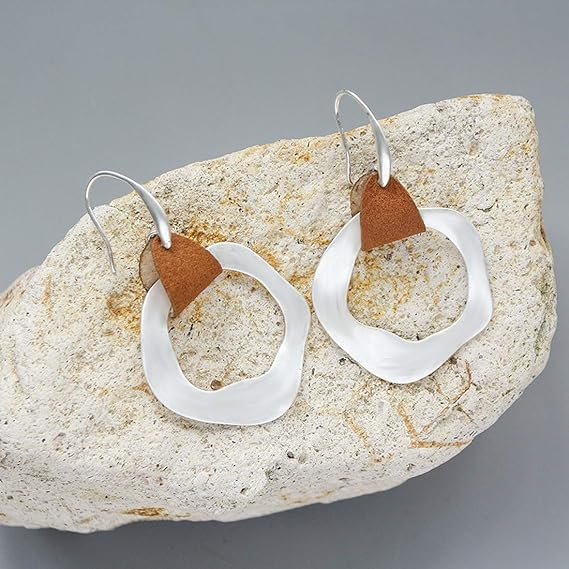 Caravanas Vintage Circulares Blancos