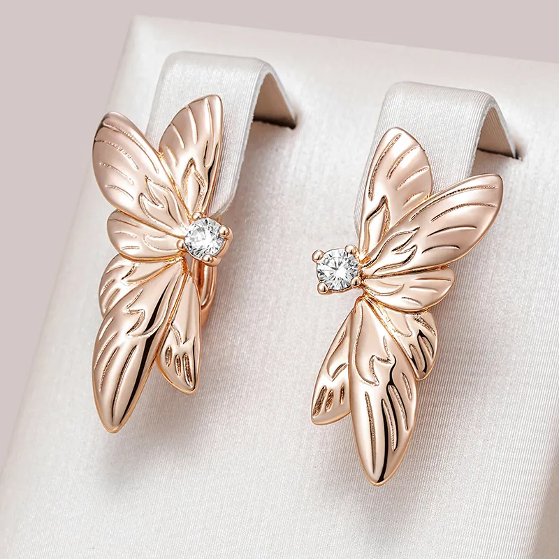 Caravanas Alas de Mariposas Doradas Elegantes