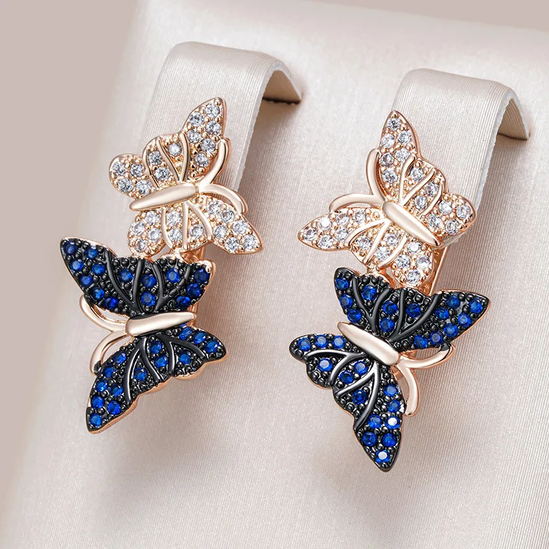Caravanas de Mariposas Brillantes Elegantes