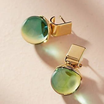 Caravanas Cristales Verdes Vintage