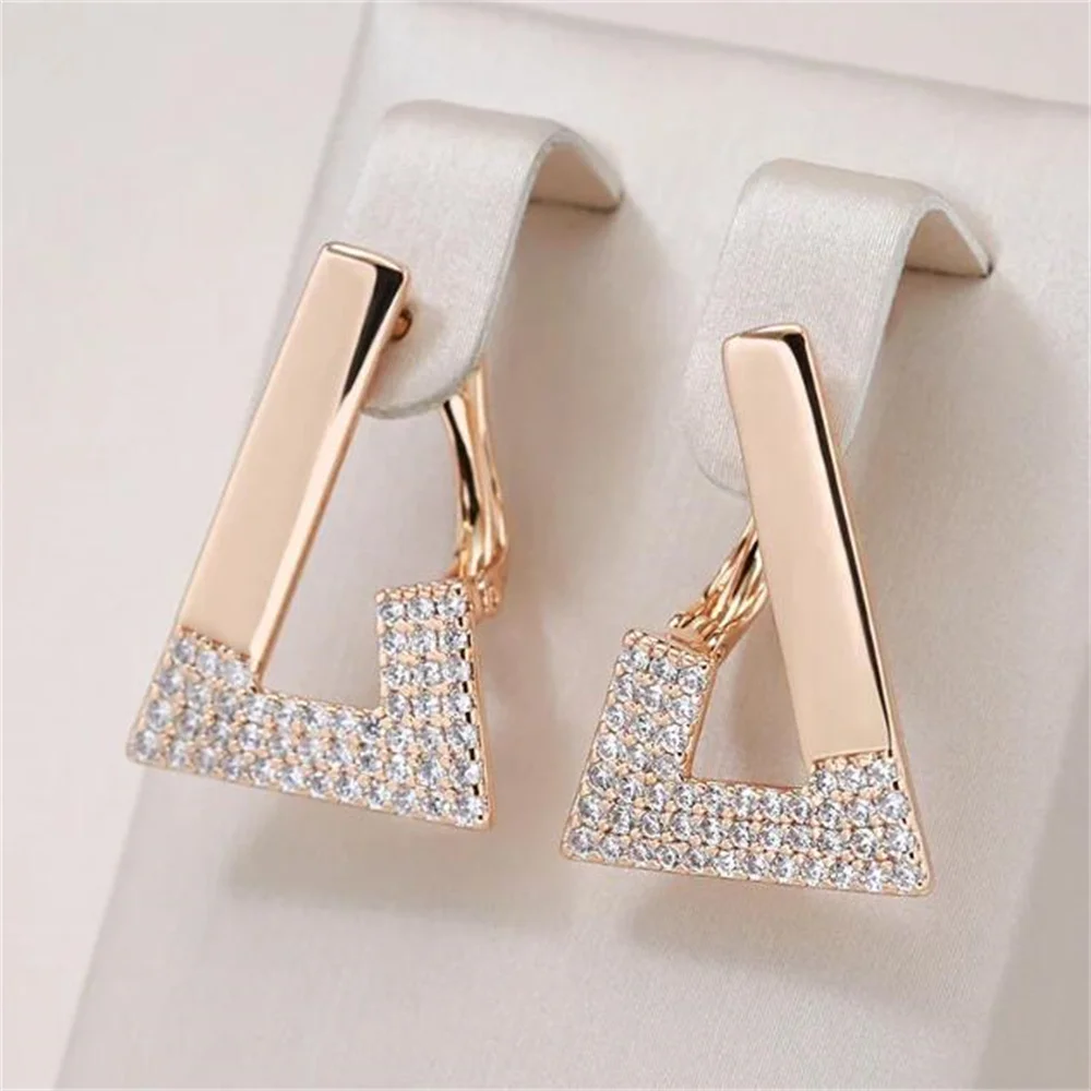 Caravanas Huecos Brillantes Elegantes