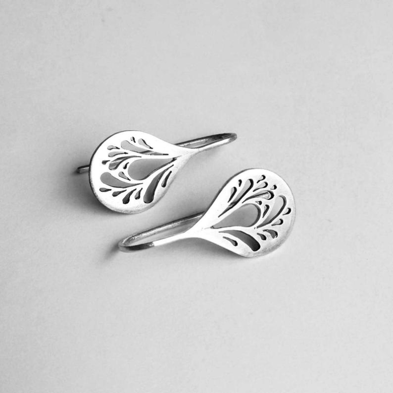 Caravanas Huecos Vintage en Plata