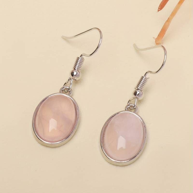 Caravanas Rosados Vintage en Plata
