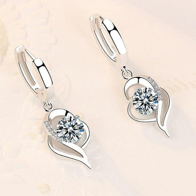 Caravanas Florales de Plata 925 y Circonita Incrustada